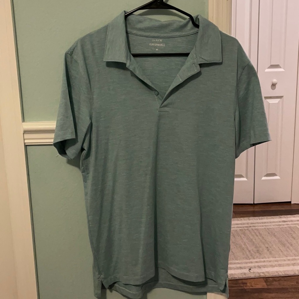 Medium J Crew Teal Performance Polo
